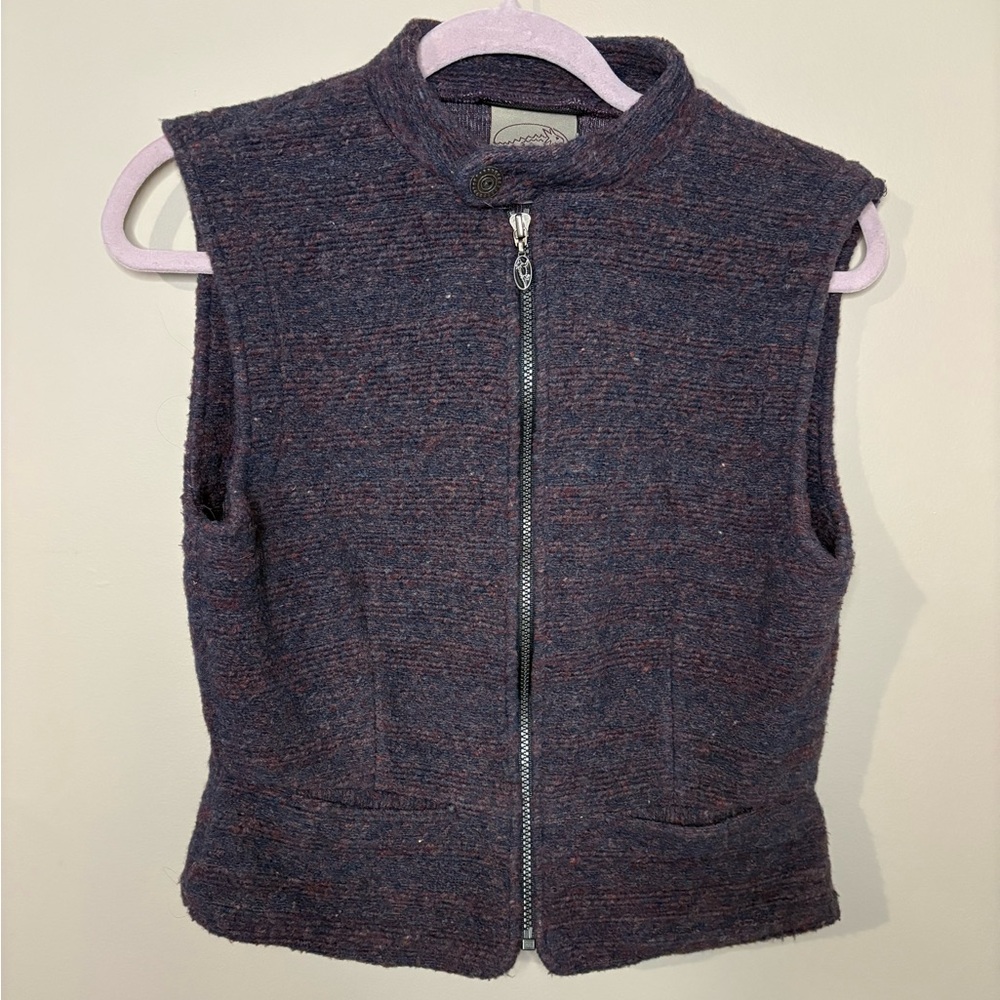Vintage Y2K Horny Toad Activewear Womens Vest Small Wool Blend Full Zip Gorpcore